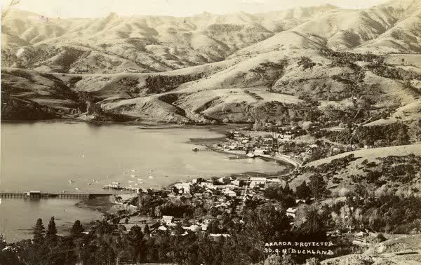 Akaroa Harbour looking northJan Shuttleworth collection, 1911
