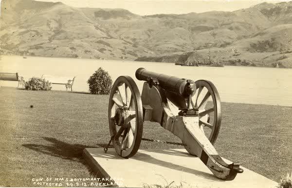 Cannon at Britomart ReserveJan Shuttleworth collection, 1912
