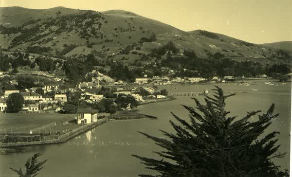 Akaroa Harbour with Akaroa Recreation Ground on leftJan Shuttleworth collection, 1931