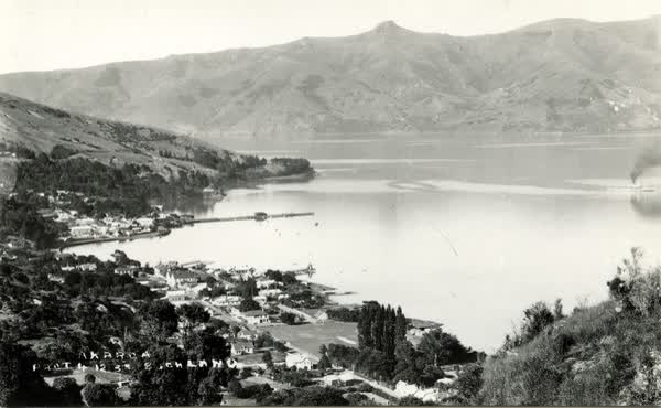 Akaroa Harbour from a hillJan Shuttleworth collection, 1933