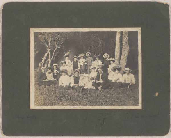 Picnic near the Waimakariri  River, 1900