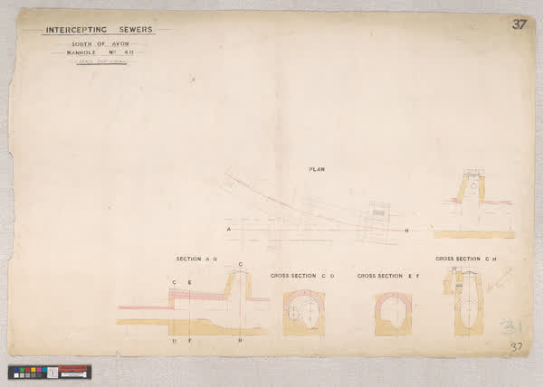Intercepting sewers, south of Avon, manhole No. 40, 1880