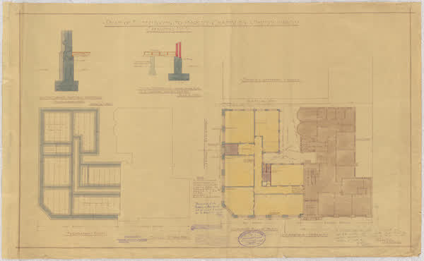 Extensions to Harley Chambers Christchurch, Drawing No. 1, 1934