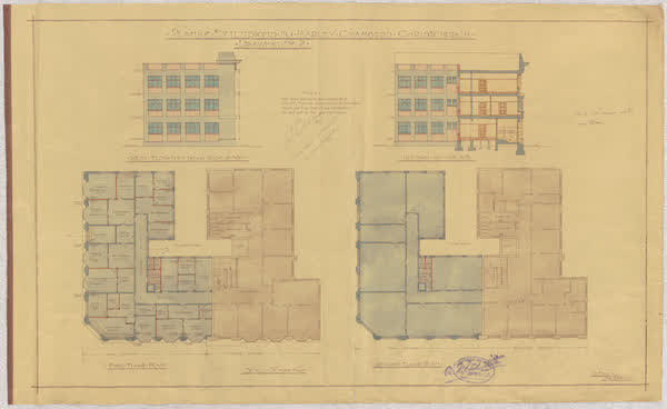 Extensions to Harley Chambers Christchurch, Drawing No. 2, 1934