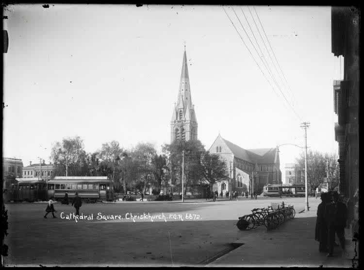 Cathedral Square, Christchurch, 1910