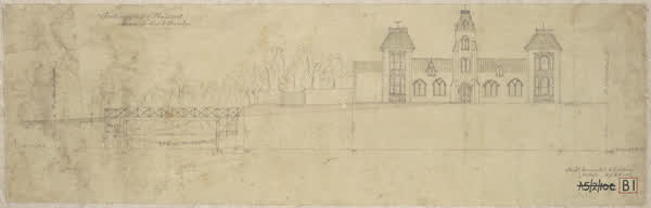Section of site of proposed Armagh Street bridge, 1880