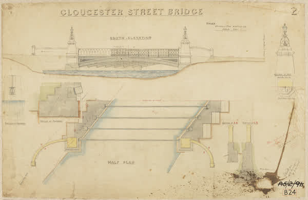 Gloucester Street bridge, 1886