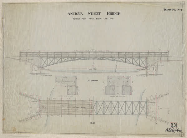 Antigua Street bridge, 1901