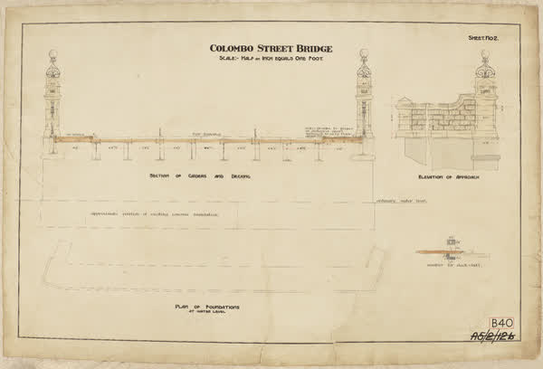 Colombo Street bridge, 1901