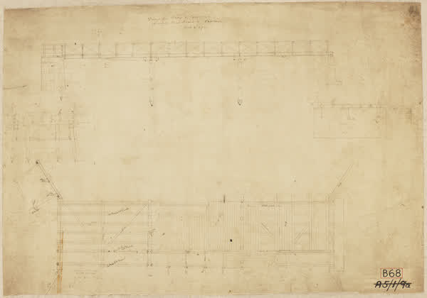 Design for bridge at Opawa for the Heathcote Road Board, 1880