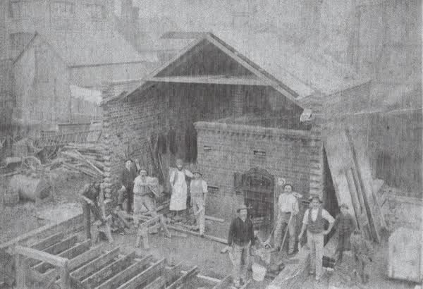 The building of the oven at Aulsebrooks Factory, 1860