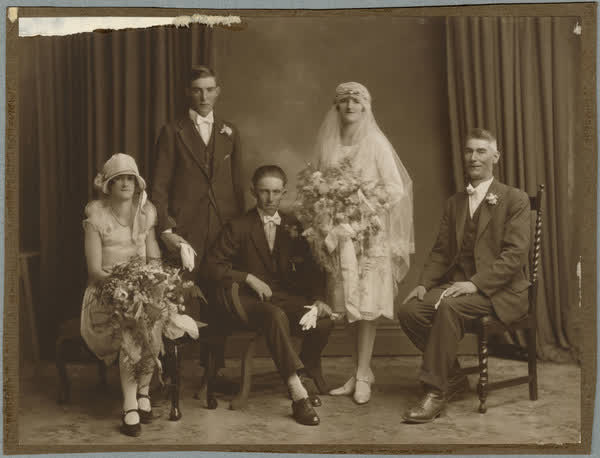 Wedding of George and Thelma Goss, 1928