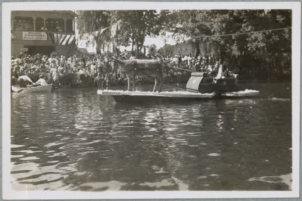 River carnival on the Avon River, 1941
