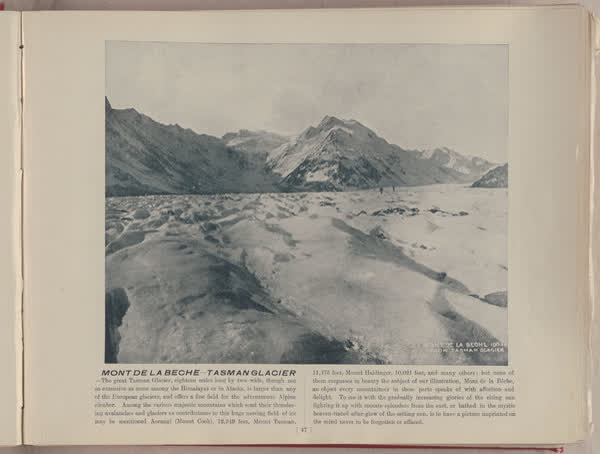 Mont de la Beche - Tasman Glacier, 1896