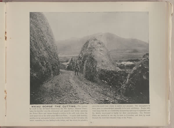 Waiau Gorge, the cutting, 1896
