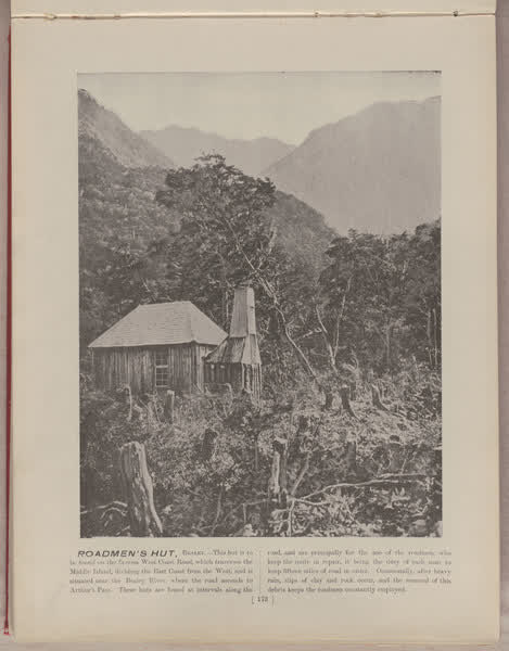 Roadmen's hut, Bealey, 1896