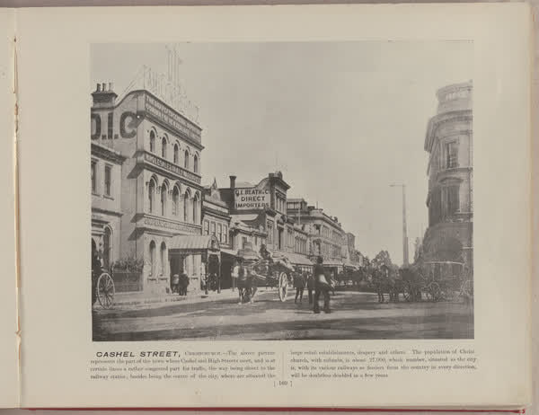 Cashel Street, Christchurch, 1896
