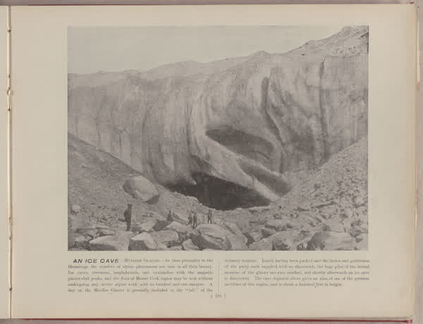 An ice cave, Mueller Glacier, 1896