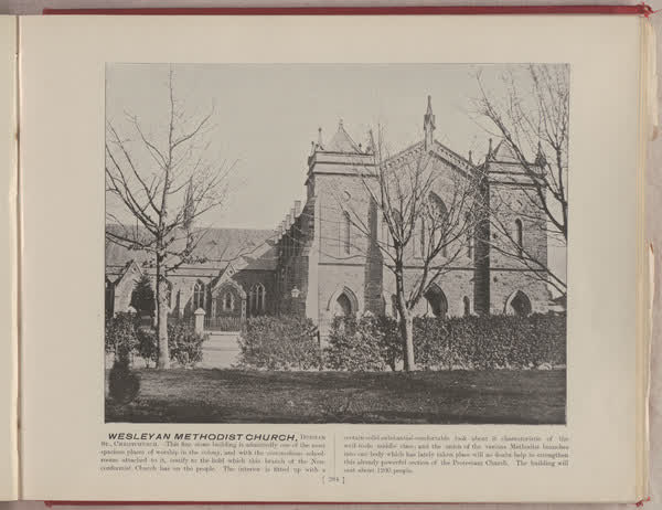 Wesleyan Methodist Church, Durham Street, Christchurch, 1896
