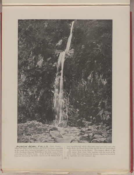 Punch Bowl Falls, Otira Gorge, 1896