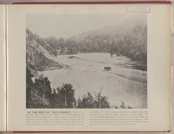 In the bed of the Conway, 1896