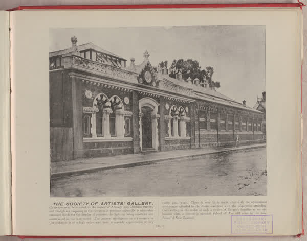 The Society of Artists’ Gallery, Christchurch, 1896