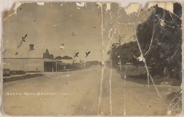 Marked North Road, Belfast postcard, 1900