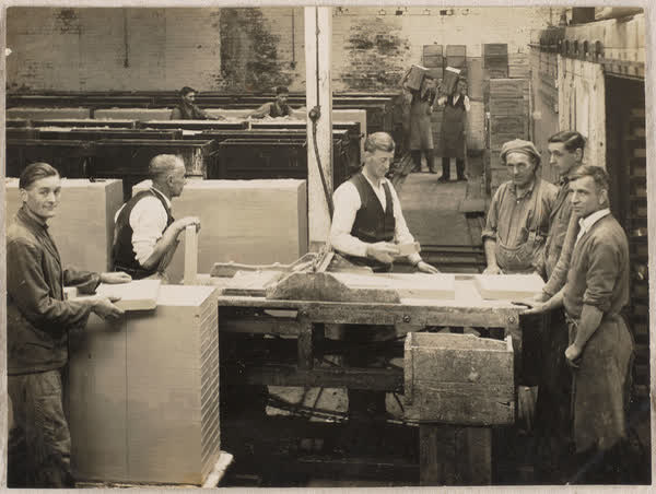 Slab soap at Zealandia Soap and Candle Works, 1930