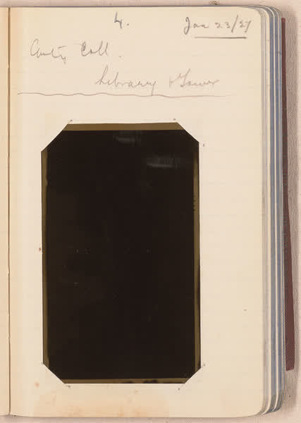 Library and Observatory, [negative mounted in notebook], page 4, 1927