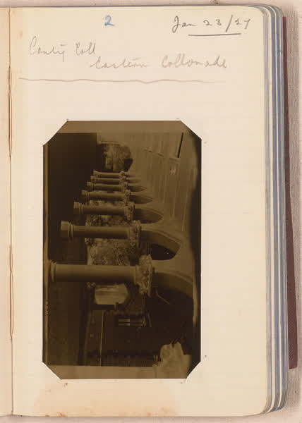 Eastern colonnade [negative mounted in notebook], page 2, 1927