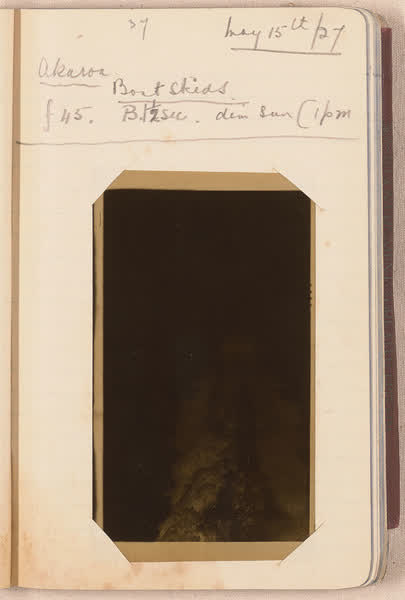Akaroa boat skids [negative mounted in notebook], page 37, 1927