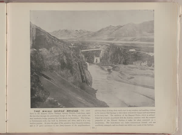The Waiau Gorge Bridge, 1896