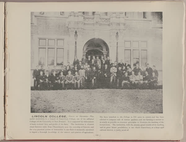 Lincoln College, group of students, 1896
