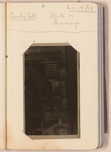 Duke in quadrangle [negative mounted in notebook], page 11, 1927