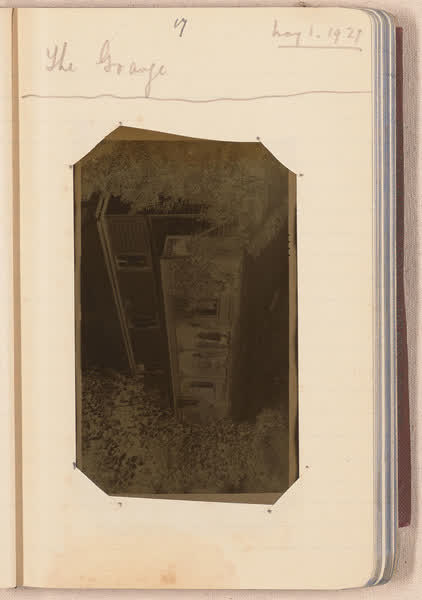 The Grange [negative mounted in notebook], page 17, 1927