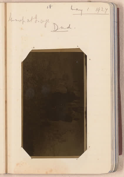 Group at The Grange [negative mounted in notebook], page 18, 1927