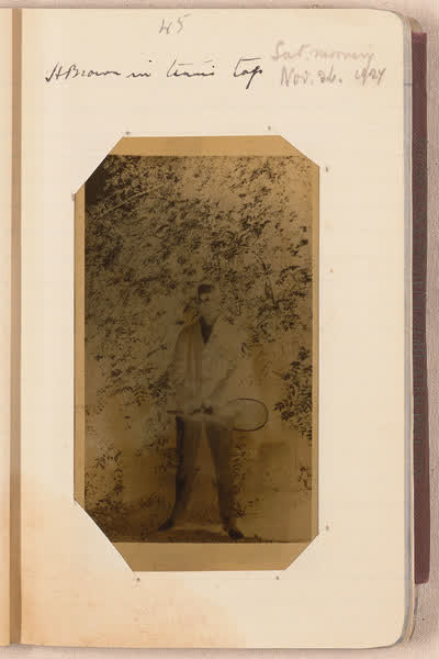 Hugh Brown [negative mounted in notebook], page 45, 1927
