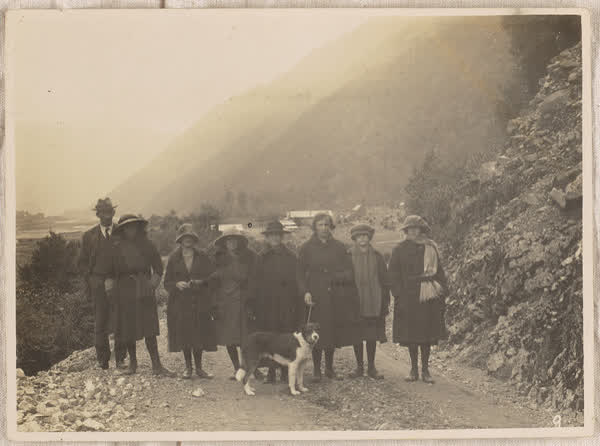 Group portrait with a dog, 1920