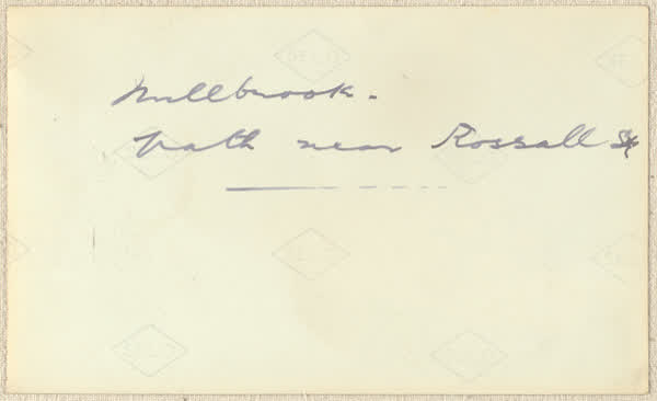 Millbrook Reserve path reverse, 1928