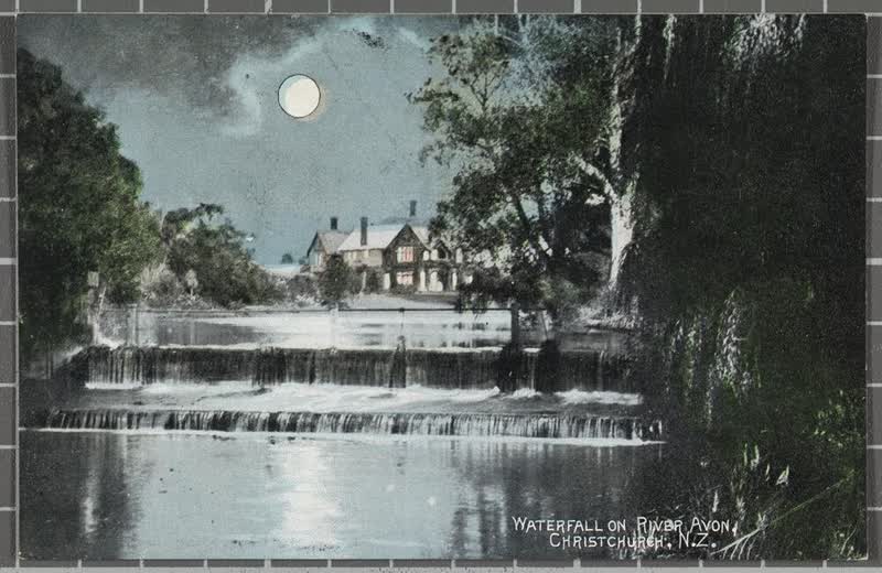 Waterfall on Avon River, Christchurch, 1902
