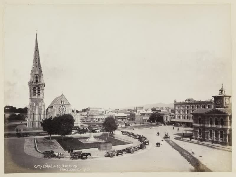 Cathedral & Square, Christchurch, 1880