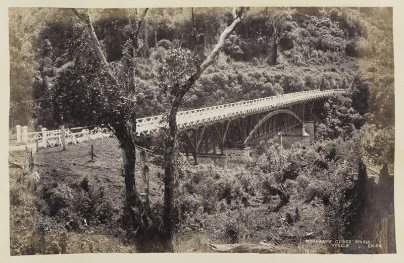 Manawatu Gorge Bridge, 1875