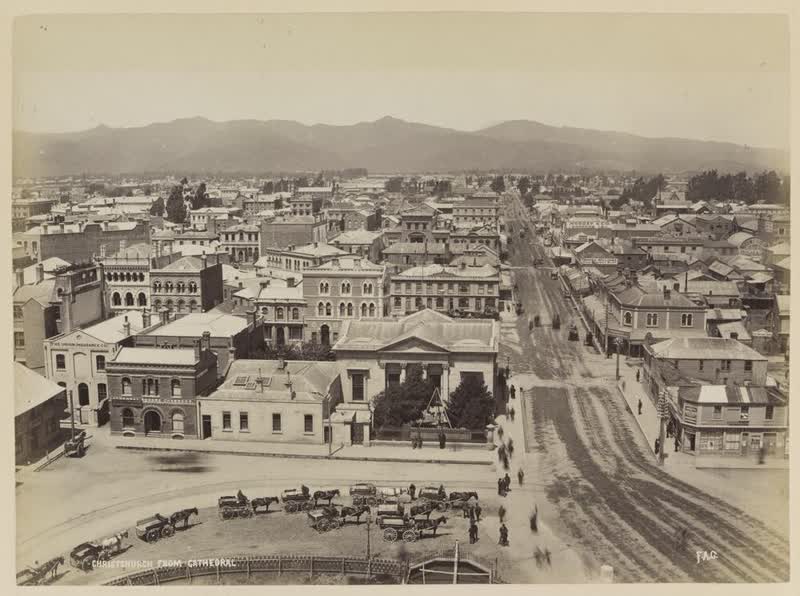 Christchurch from Cathedral, 1880