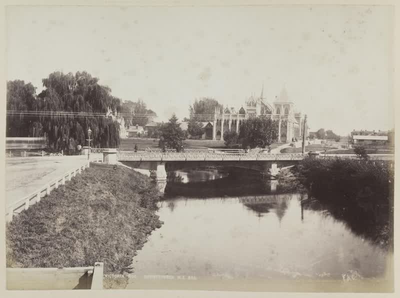 Victoria Bridge, Christchurch N.Z., 1884