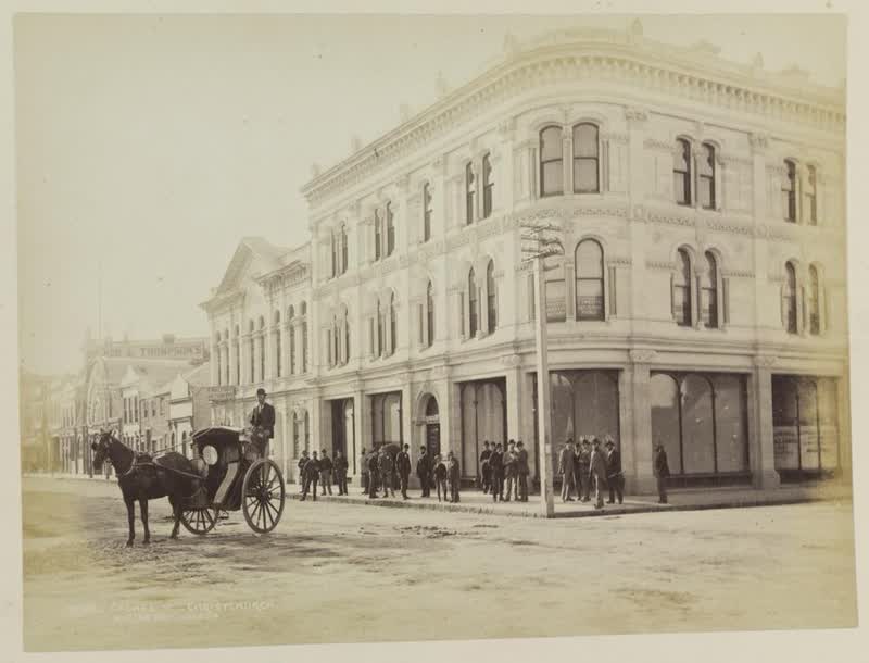 Cashel Street, Christchurch, 1877