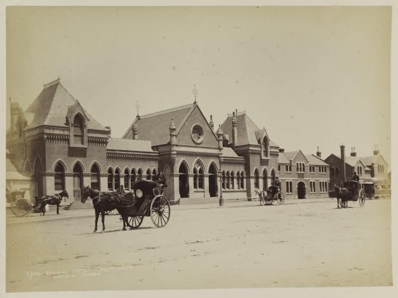 Railway Station, Christchurch, 1876