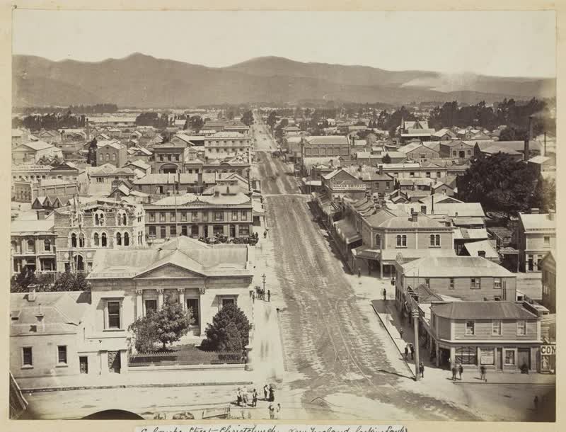 Colombo Street, Christchurch, looking South, 1882