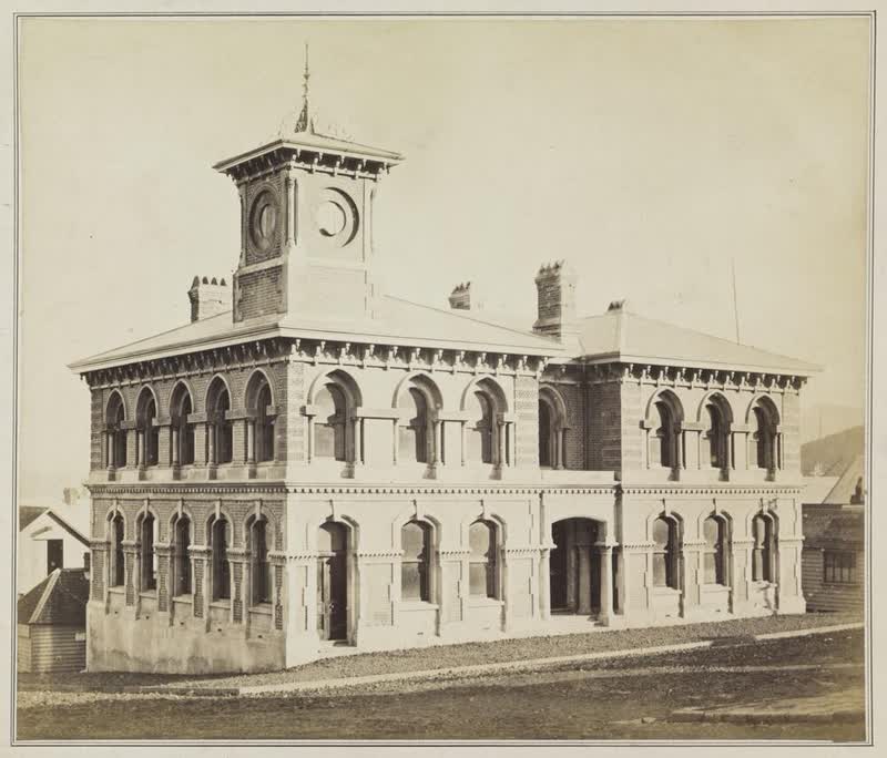 Government Buildings, Lyttelton, 1875