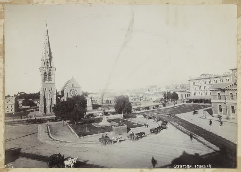 Cathedral Square, Christchurch, 1867