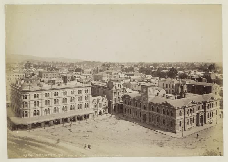 Christchurch from the Cathedral Tower, 1885